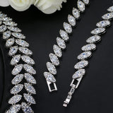 Korean Foreign Trade In Europe And America Two Piece AAA Zircon Jewelry Set - Nioor