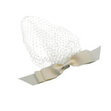 European And American White Mesh Bow Veil - Nioor