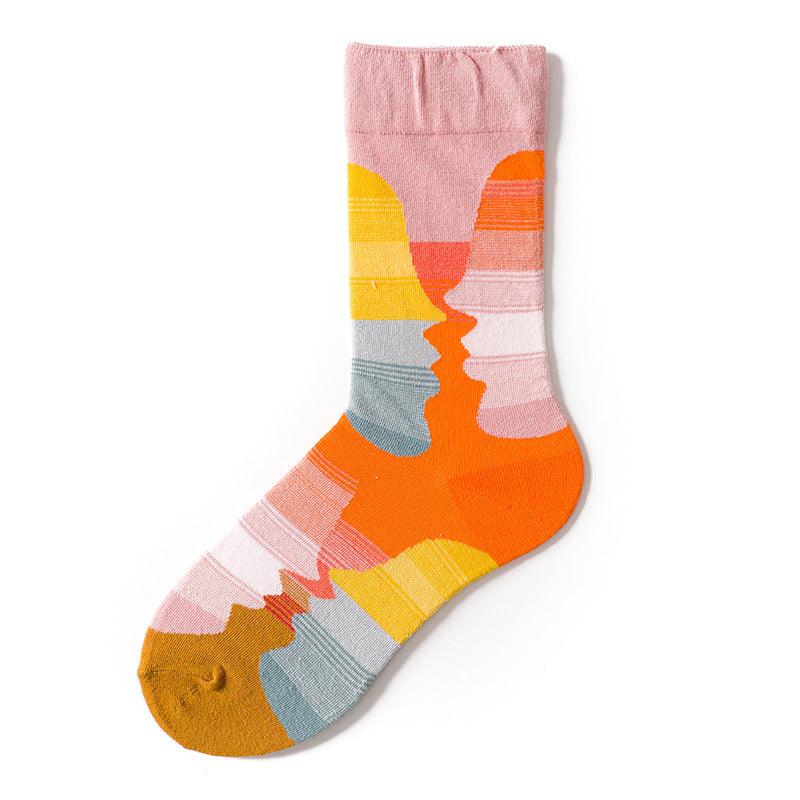 French Design Men And Women Skateboarding Mid-calf Socks - Nioor