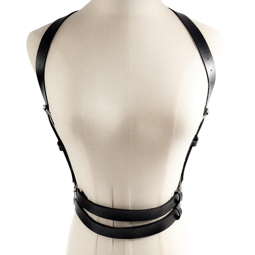 Women's Waist Waist Beauty Back Belt Fashion Body Restraint Strap Punk Sexy PU Belt Harness Leather - Nioor