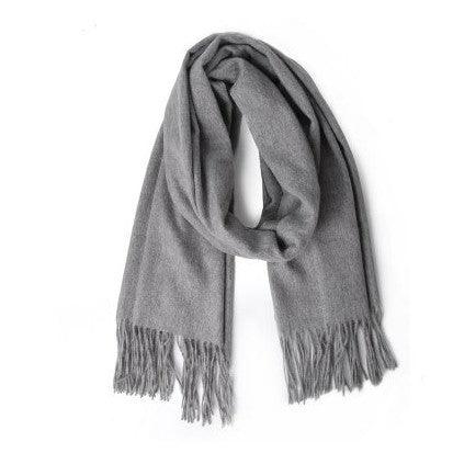 Faux Cashmere Scarf Solid Color Winter - Nioor