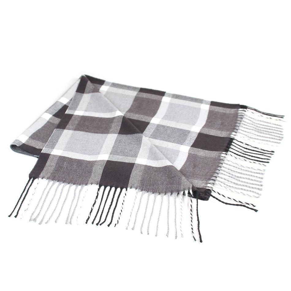 Men's Fashion Casual Plaid Artificial Cashmere Scarf - Nioor