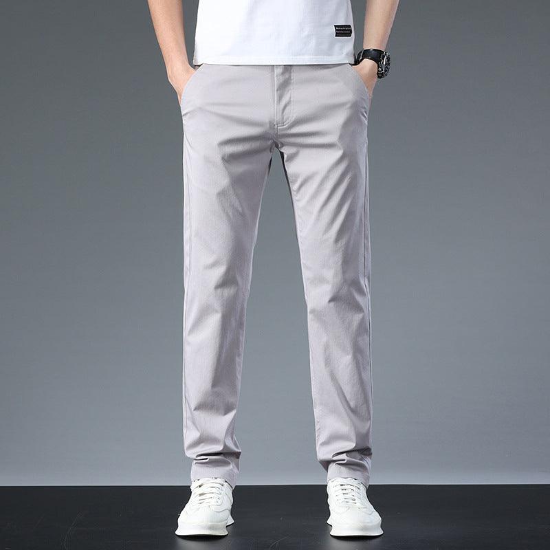 Pants High-end Casual Pants Men's Cotton Grey - Nioor