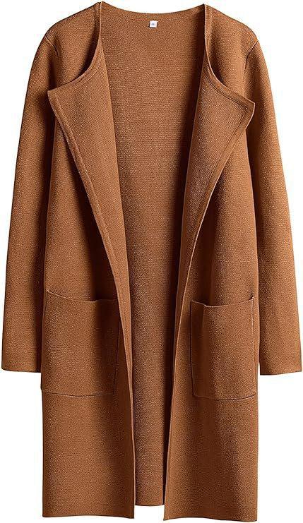 Women's Woolen Coat With Pockets Autumn And Winter Temperament Slim Fit Mid Length Jacket Comfortable Casual Lapel Coats - Nioor