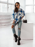 Women's Fashionable Color Plaid Shirt - Nioor