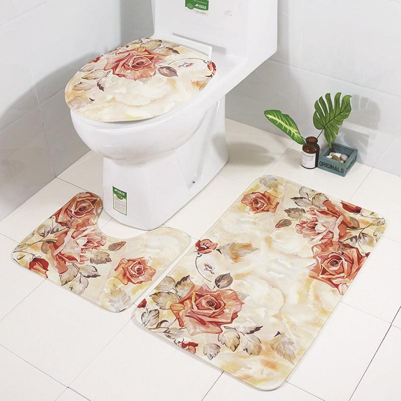 The bathroom toilet mat three-piece suit - Nioor