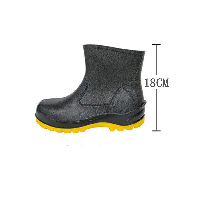 Labor Protection Rain Boots Men's Short Tube Low Top - Nioor