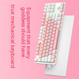 Mechanical Keyboard 87 Key Green Axis Cute Small Keyboard - Nioor