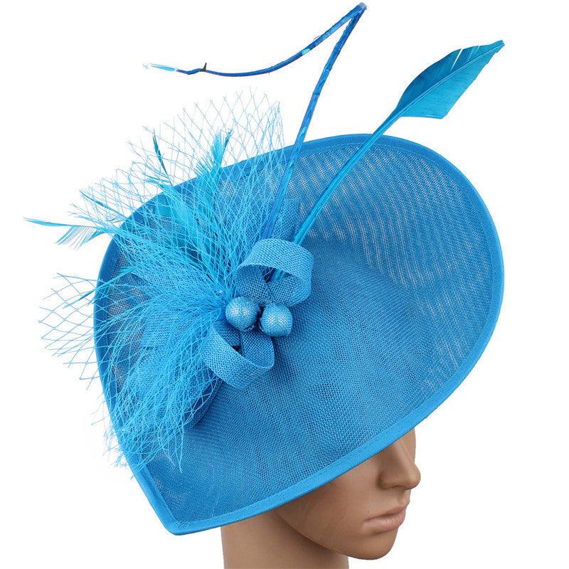 Retro Restaurant Party Headdress Ladies Banquet Hat Feather Hair Accessories - Nioor