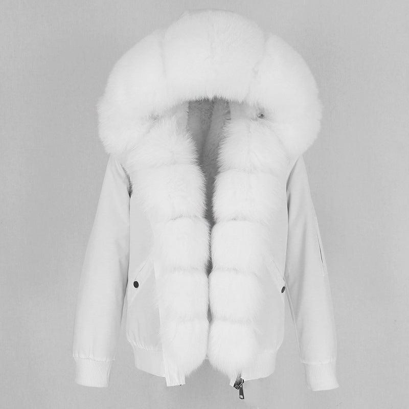 Parka Thick Raccoon Fur Liner Jacket Fur - Nioor