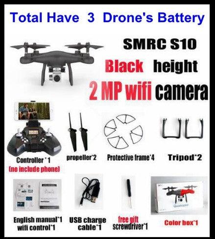 Sales Promotion WiFi 2MP Camera With S10 SMRC FPV Quadcopter Drone Helicopter UAV Micro Remote Control Toy RACER KIT Aircraft - Nioor