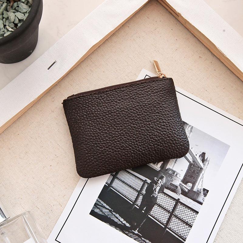 new small sheepskin leather purse wallet bank card set mini small coin pouch to fight a lot of supply - Nioor