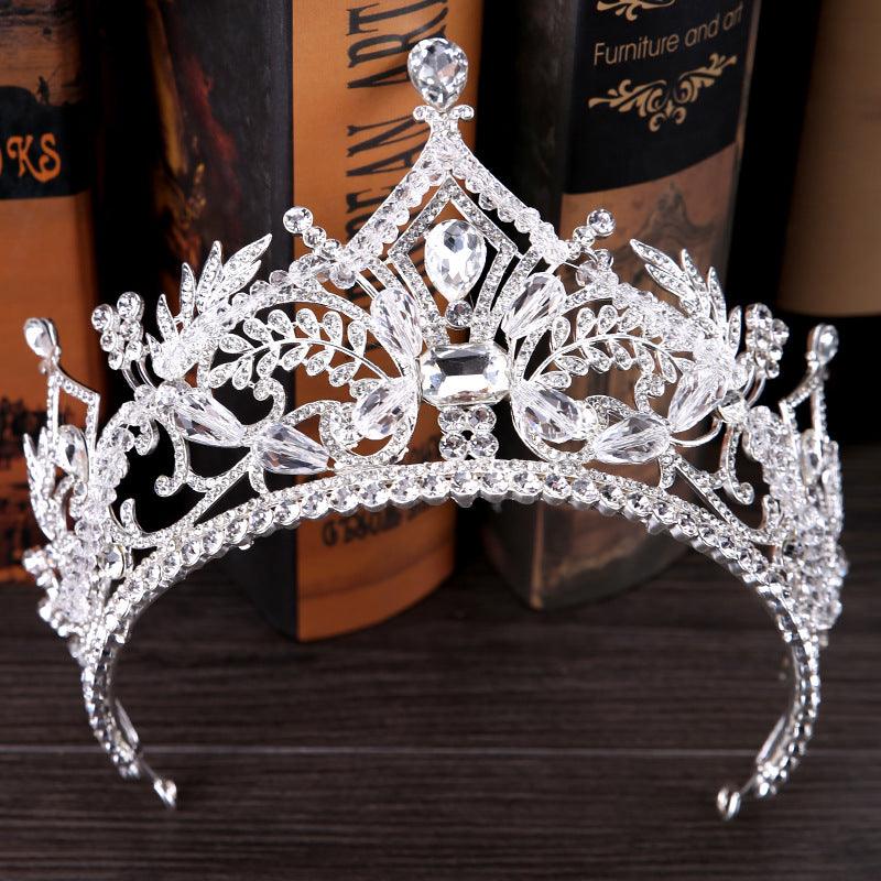 Crystal Big Crown Wedding Hair Accessories - Nioor