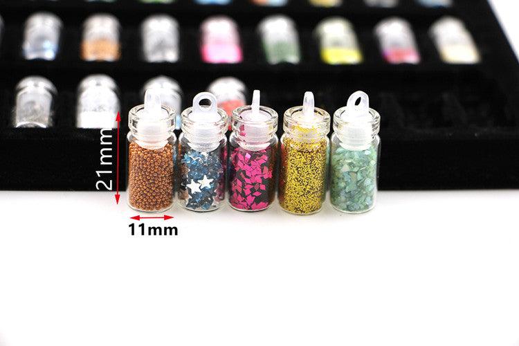 48 In One Nail Jewelry Set Nail Sequins Powder DIY Handmade Toy Material 11x22mm - Nioor