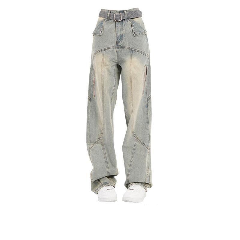 Women's Retro Straight Jeans - Nioor