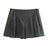 Hot Girl Style Wide Pleated High Waist American Skirt - Nioor