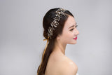 Pure Handmade Gold And Silver Crystal Bridal Hair Accessories - Nioor