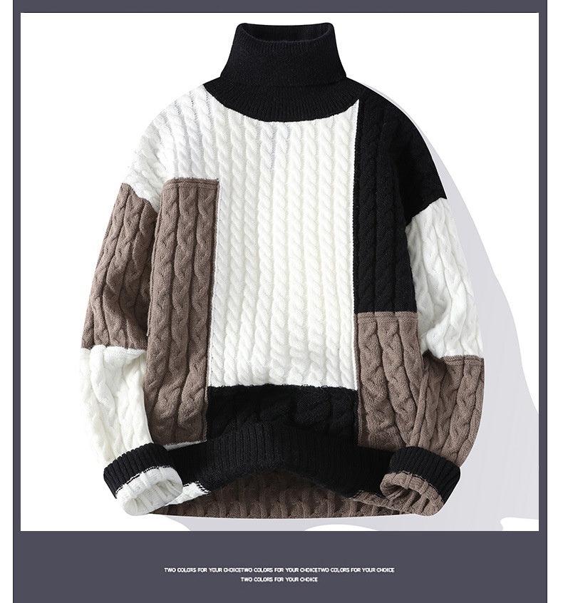 Couple Wear Turtleneck Pullover Thick Sweater Soft Warm Pure Cashmere Simple Bottoming Shirt - Nioor