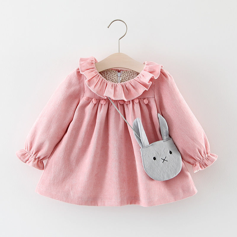 Foreign Trade Children's Wear Spring And Autumn New Version Of Girls' Cotton Long Sleeved Dress, Baby Princess Skirt Taobao Consignment