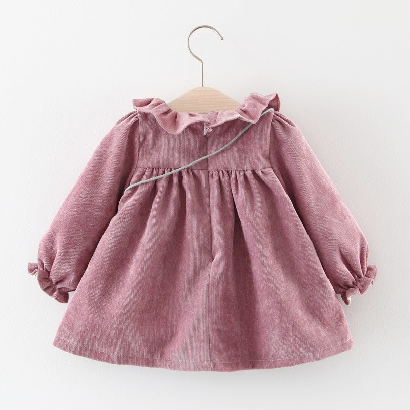 Foreign Trade Children's Wear Spring And Autumn New Version Of Girls' Cotton Long Sleeved Dress, Baby Princess Skirt Taobao Consignment