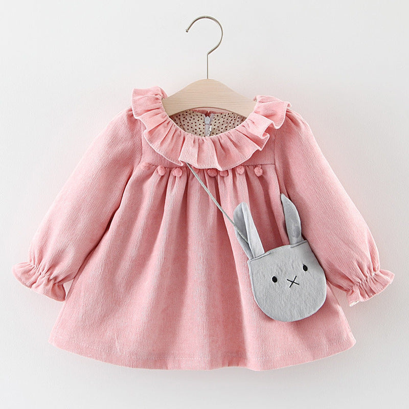 Foreign Trade Children's Wear Spring And Autumn New Version Of Girls' Cotton Long Sleeved Dress, Baby Princess Skirt Taobao Consignment