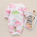 Colorful cloud baby one-piece clothes