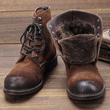 Men's Martin Top Layer Cowhide Boots - Nioor