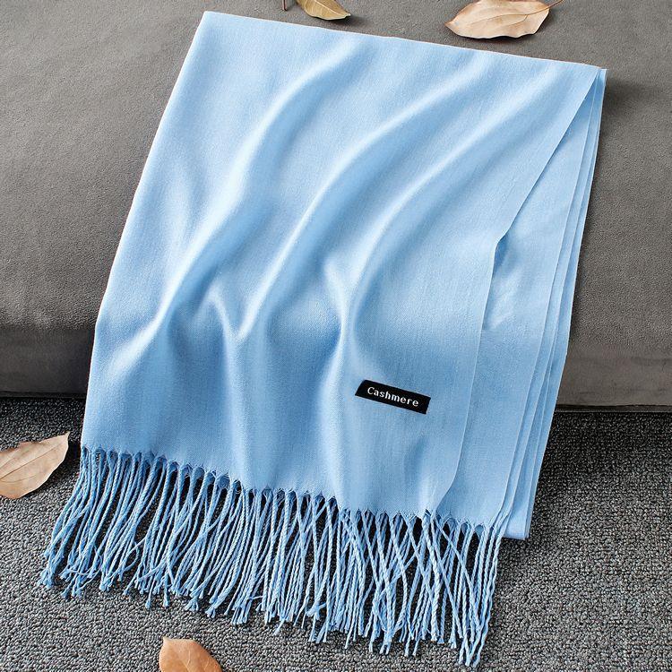 Fashion Simple Solid Color Tassel Scarf Shawl - Nioor