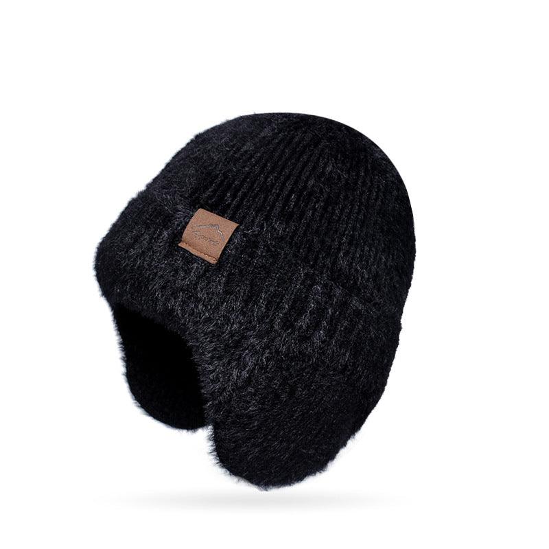 Winter Warm Plush Knitted Cold-proof Earflaps Slipover Hat - Nioor