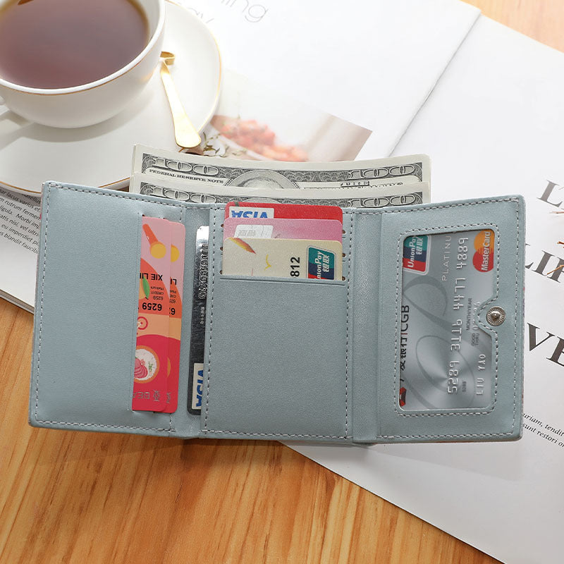 Women's Fashion Pointed Small Bear Print Student Wallet