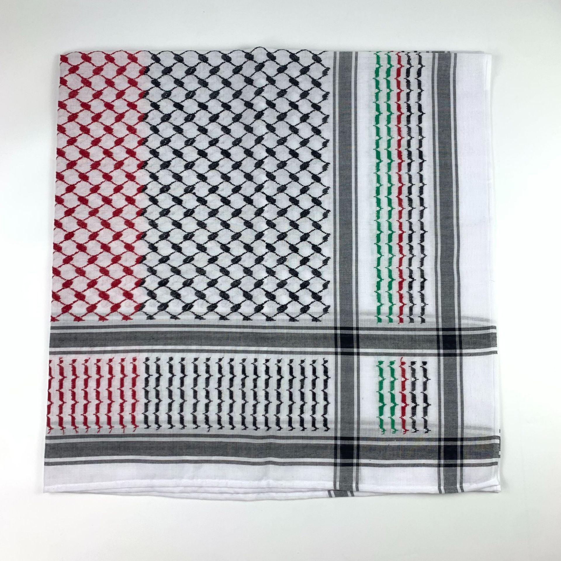 Keffiyeh Jacquard Square Scarf Men Dubai Middle East Muslim Saudi Arabia - Nioor