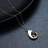 Cremation for Ashes Hummingbird Urn Necklace Teardrop Urn Pendant in Sterling Silver - Nioor