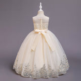 Party 3D Lace Flower Girl Wedding Dress