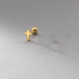 S925 Sterling Silver Stud Cross For Women - Nioor