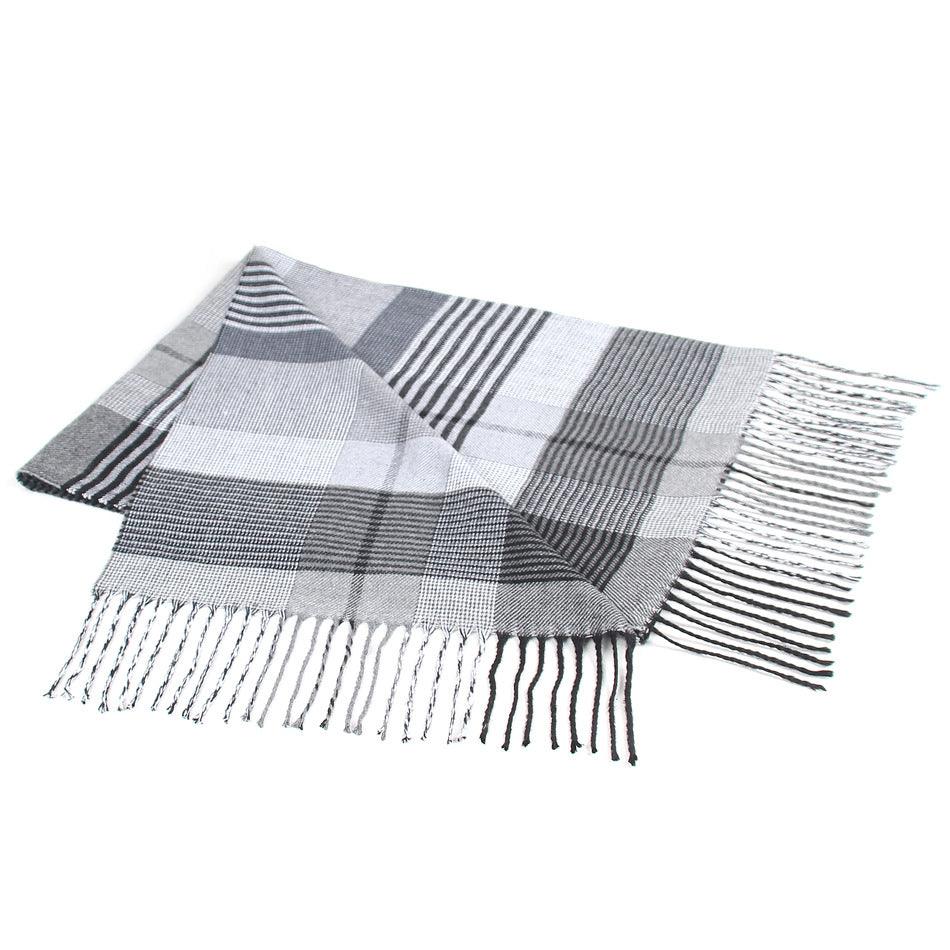 Autumn And Winter New Korean Style Plaid Middle-aged And Elderly Men's Scarf Cashmere-like Warm Scarf Gifts Promotional Products - Nioor