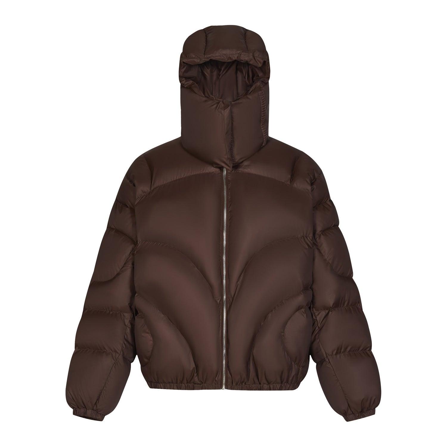 Profile Coat Detachable Hat Collar Thickened Cotton Padded Coat - Nioor