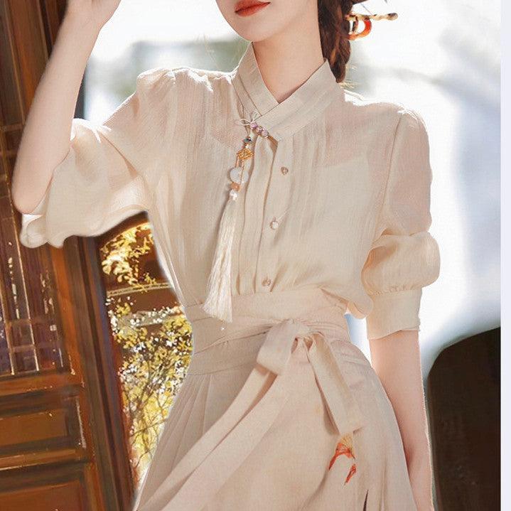 Tencel New Chinese Style Heritage Classic Horse-face Skirt Women's Clothing - Nioor