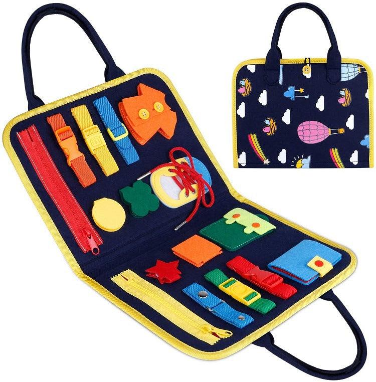 New Busy Book Children's Busy Board Dressing And Buttoning Learning Baby Early Education Preschool Sensory Learning Toy - Nioor