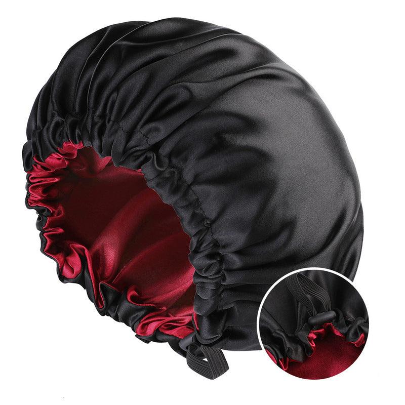 New Women's Fashion Double-layer Satin Sleeping Hat - Nioor