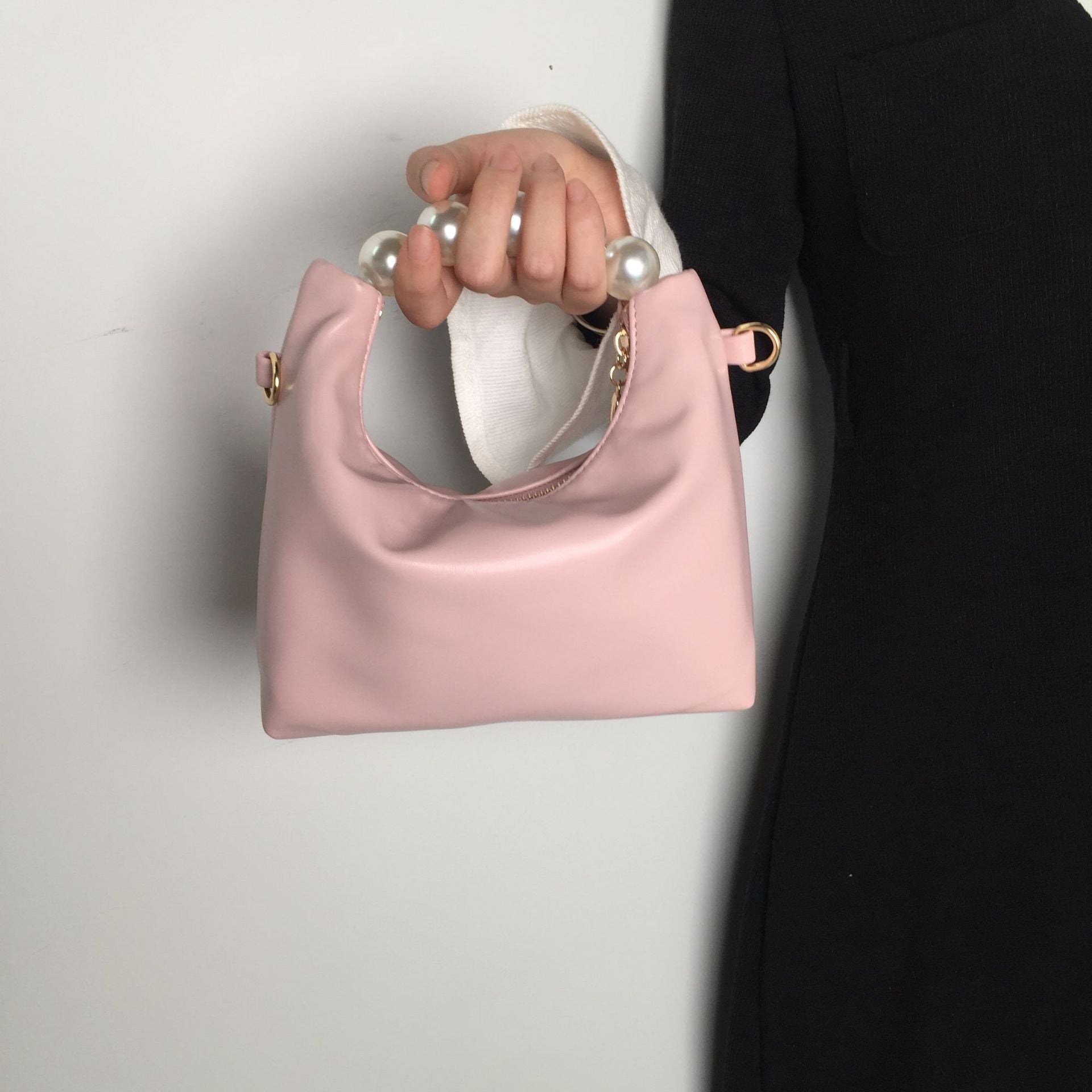 Niche Design Pearl Tote Shoulder Crossbody Bag