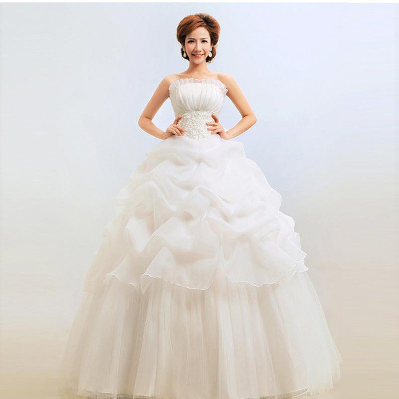 New Bustier Korean Princess Thin Wedding Dress - Nioor