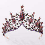 Classic Vintage Bridal Tiara Black Baroque - Nioor