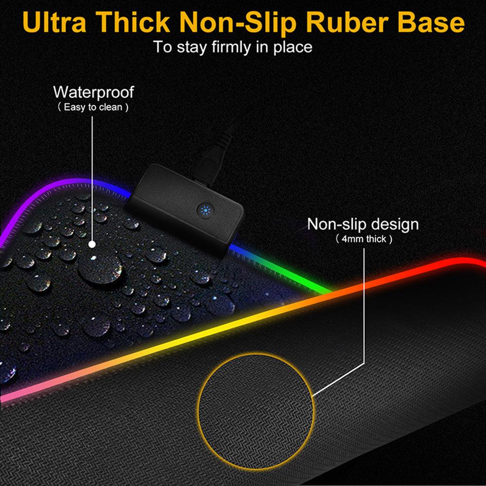 Luminous Mouse RGB Mouse LED Gaming Large Office Desk Pad - Nioor