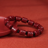 Cinnabar Six Characters Mantra Bracelet