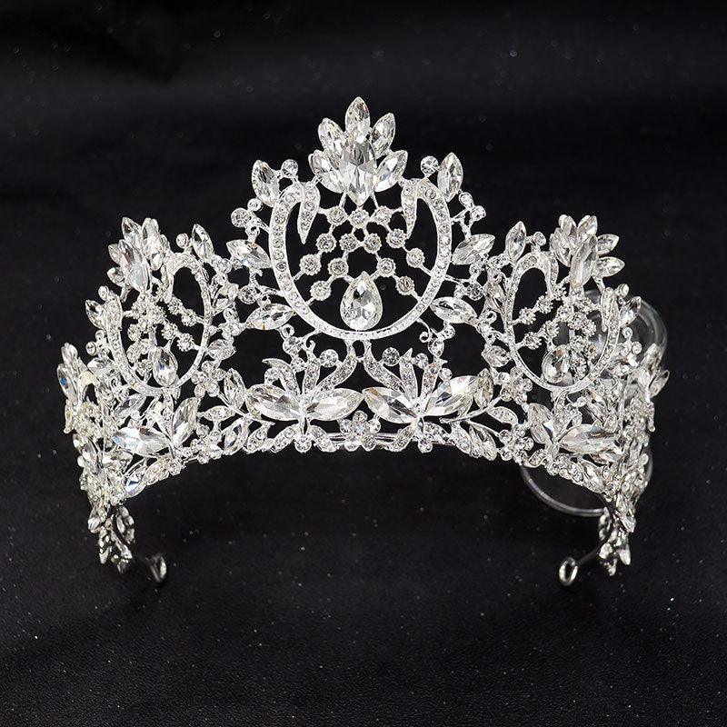 Flower Horse Eye Atmospheric Bride Crown Photography Birthday Show Tiara - Nioor