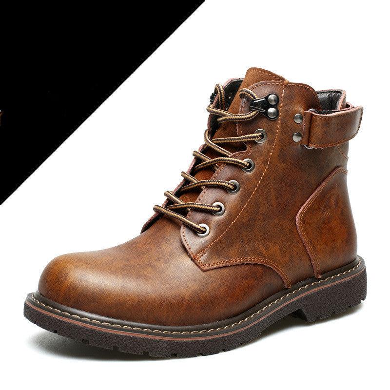 Fashion Men's Casual Mid-cut Leather Boots - Nioor