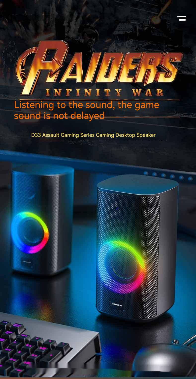 Game Colorful E-sports Desktop Bluetooth Speaker Dual Speaker Computer Stereo Speaker - Nioor