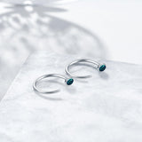 Ear Huggie Earrings Opal Half Cuff Hoop Earrings Threader Jewelry Gifts for Women Men Birthday - Nioor