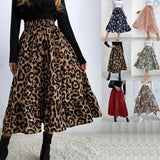 Women's Casual Leopard Print Simple Slim Skirt - Nioor