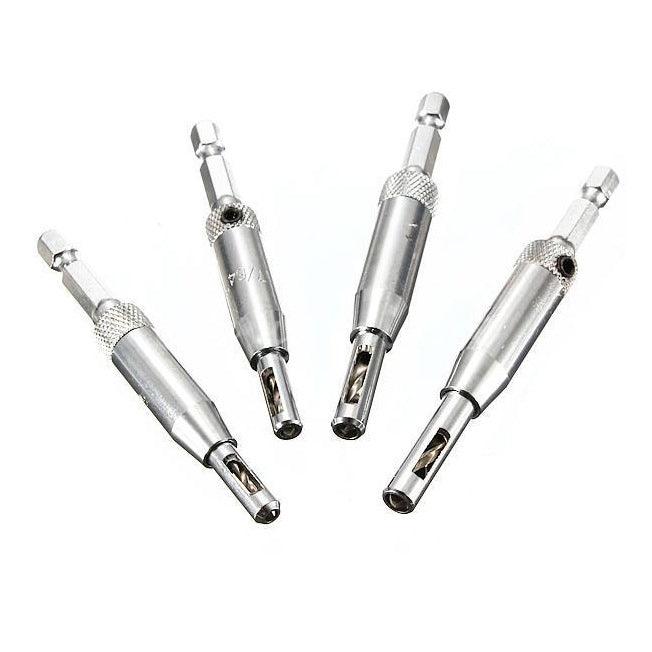 4Pcs Self Centering Hinge Drill Bits Set Door Cabinet - Nioor